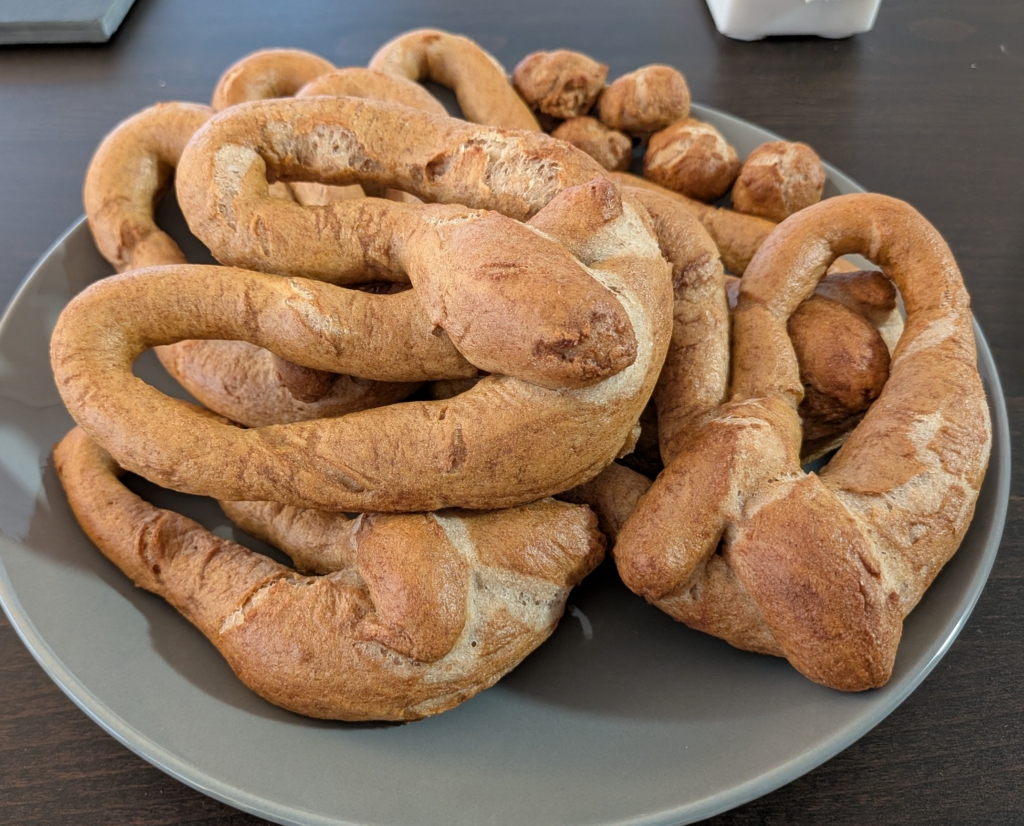 Whole wheat pretzels
